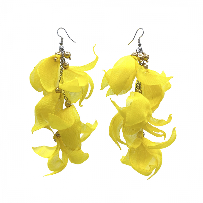 cercei-artistici-frunze-voal-galben-volum [1]