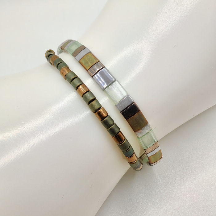 Isara - Set 2 bratari margele Miyuki din Japonia, placate cu Aur 24K [2]