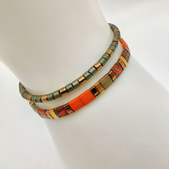 Isara - Set 2 bratari margele Miyuki din Japonia, placate cu Aur 24K [1]