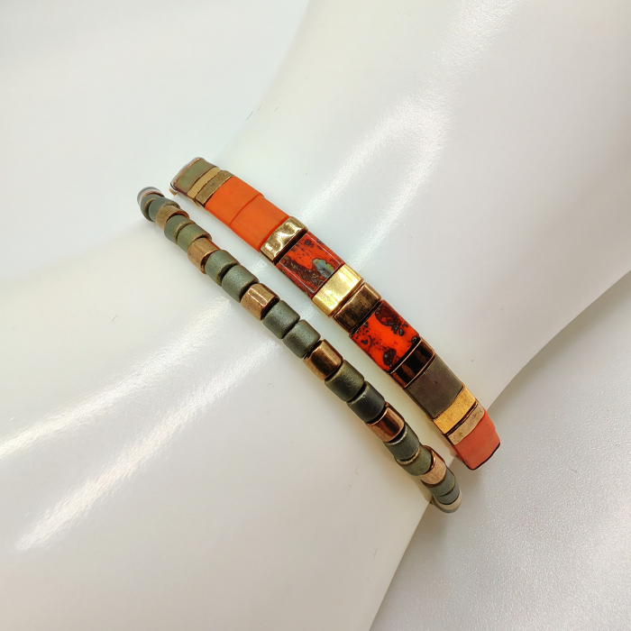 Isara - Set 2 bratari margele Miyuki din Japonia, placate cu Aur 24K [2]