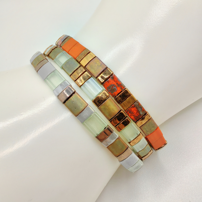 Isara - Set 3 bratari  margele Miyuki din Japonia, placate cu Aur 24K [2]