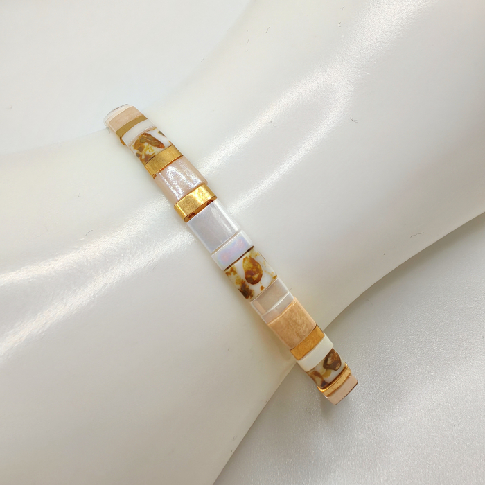 Lunara - Bratara margele Miyuki din Japonia, placate cu Aur 24K [2]