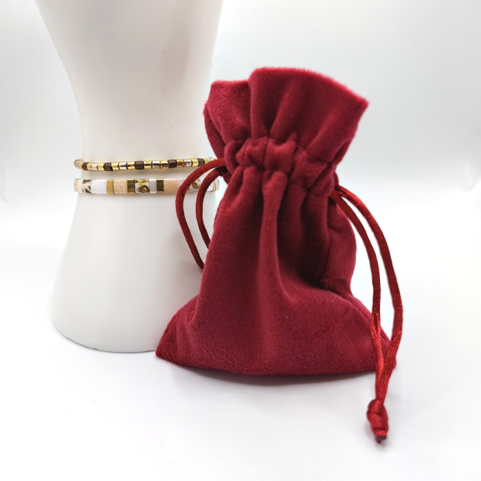 Lunara - Set 2 bratari margele Miyuki din Japonia, placate cu Aur 24K [3]