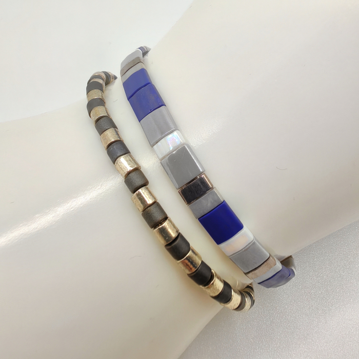 Saphira - Set 2 bratari  margele Miyuki din Japonia, placate cu Aur 24K [2]