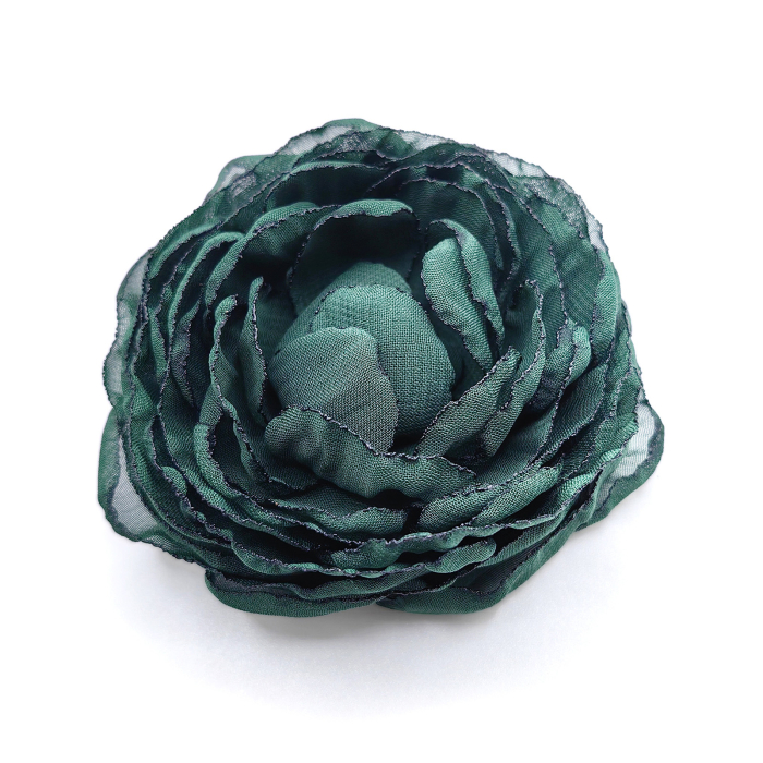 brosa-eleganta-floare-bujor-voal-verde-inchis [3]