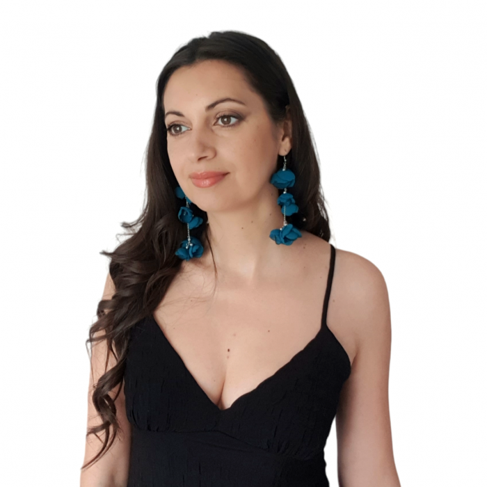 cercei-flori-ample-lungi-verde-turcoaz [2]