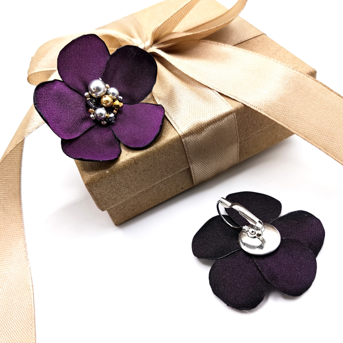 cercei-floare-mov-matase [4]