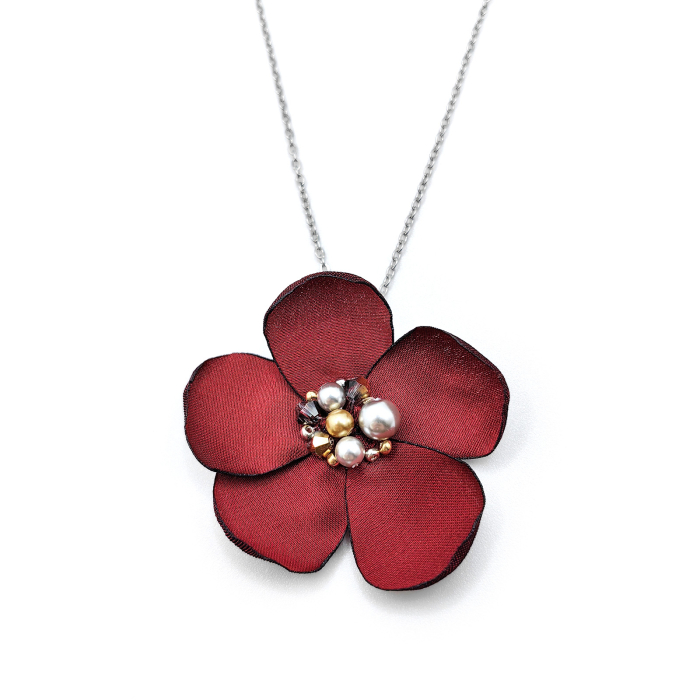 colier-floare-matase-perle-cristale [4]