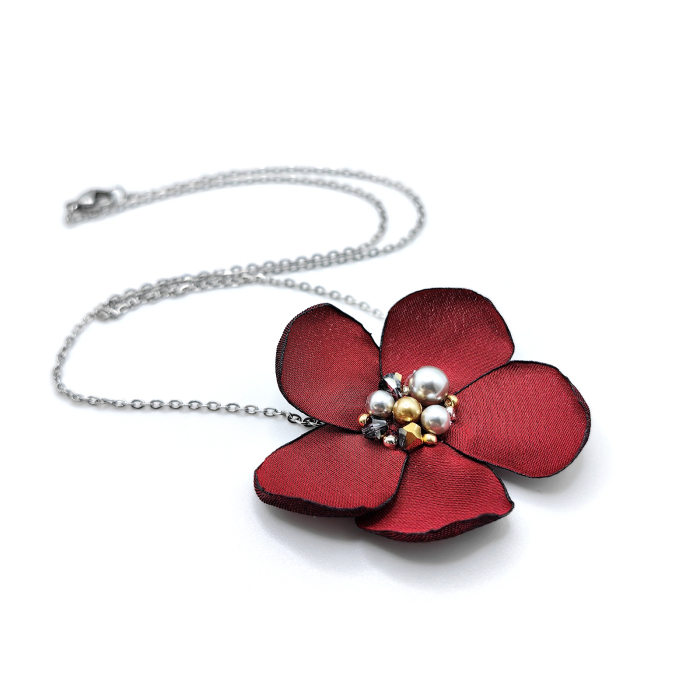 colier-floare-matase-perle-cristale [2]