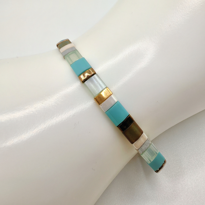 Zuri - Bratara multicolor cu margele Miyuki, placate cu Aur 24K [2]