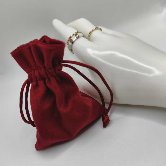 Zuri - Set 3 inele margele Miyuki, placate cu Aur 24K si Argint 925 [3]