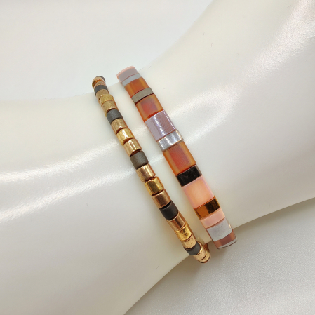 Asha - Set 2 bratari margele Miyuki din Japonia, placate cu Aur 24K [1]