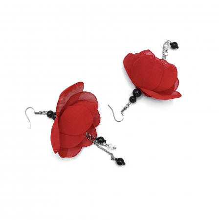 balerina-cercei-lungi-flori-voal-rosu-perle-cristale [2]