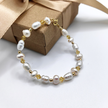 Creatii Proaspete - bratara-perle-cultura-cristale-argint-925-placat-aur