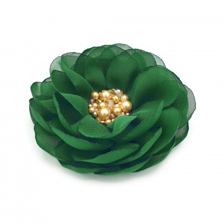 brosa-fashion-floare-voal-verde-perle-cristale