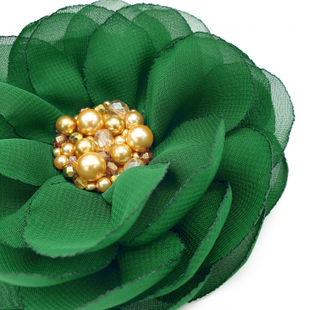brosa-fashion-floare-voal-verde-perle-cristale [1]