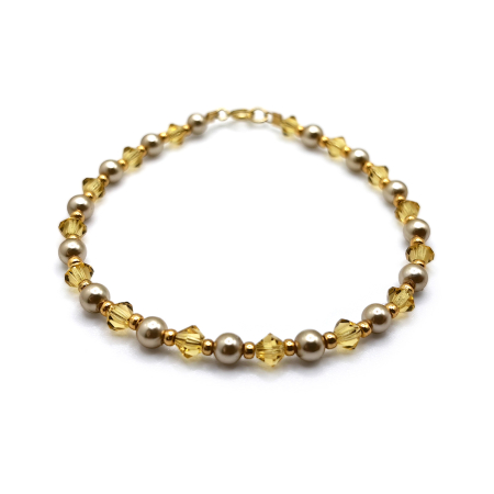 gentle-glow-bratara-aurie-subtire-perle-Mallorca-cristale-Preciosa-Argint-925-placat- Aur [3]