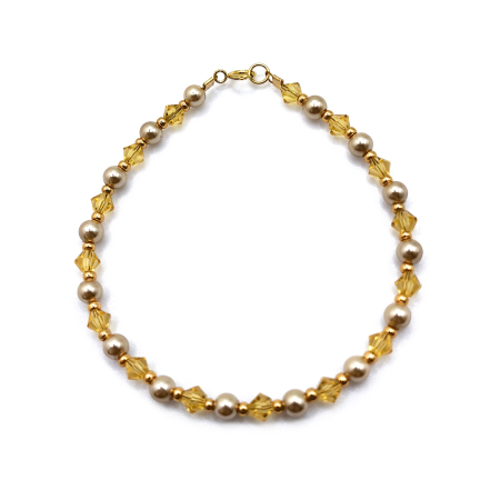 gentle-glow-bratara-aurie-subtire-perle-Mallorca-cristale-Preciosa-Argint-925-placat- Aur [2]