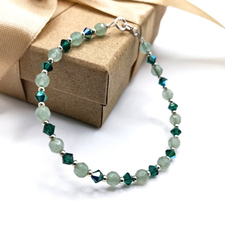 Bratari - bratara-aventurin-cristale-argint