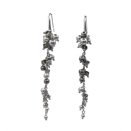 Cercei - cercei-lungi-perle-cristale-argintii