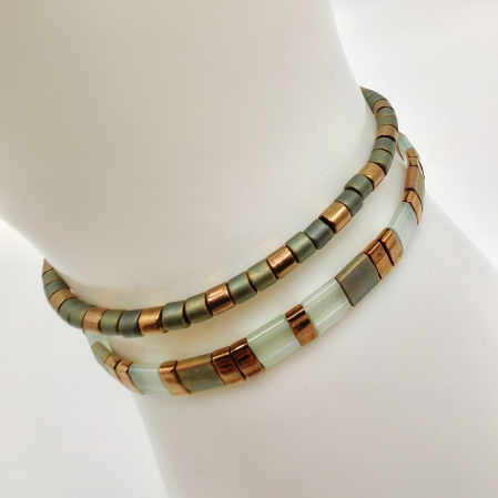 Creatii Proaspete - Isara - Set 2 bratari margele Miyuki din Japonia, placate cu Aur 24K