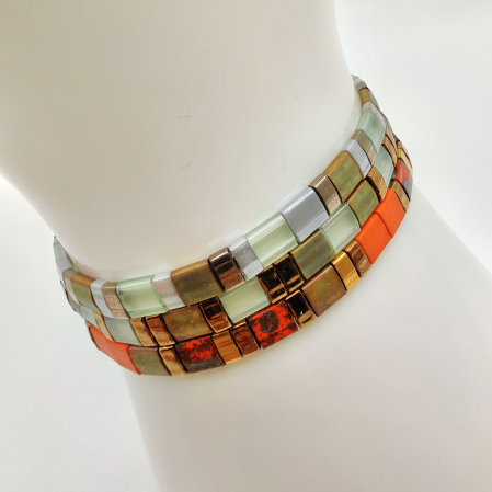 Bijuterii Dama - Isara - Set 3 bratari  margele Miyuki din Japonia, placate cu Aur 24K