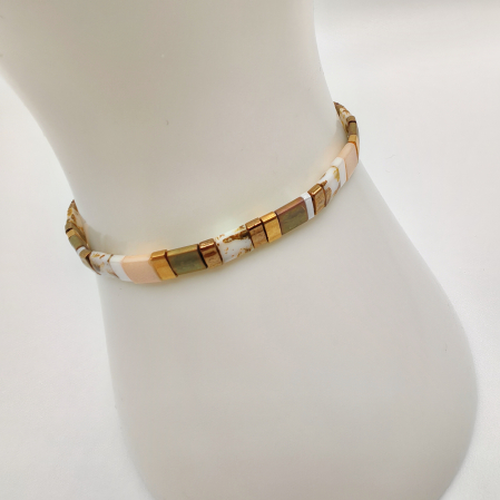 Bijuterii Dama - Lunara - Bratara margele Miyuki din Japonia, placate cu Aur 24K