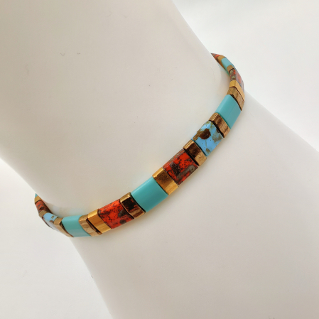 Creatii Proaspete - Saira - Bratara margele Miyuki din Japonia, placate cu Aur 24K