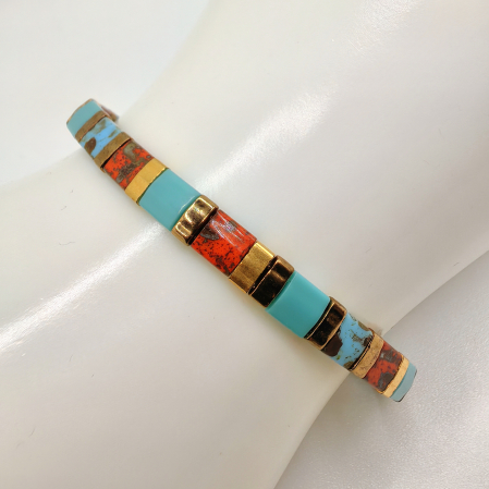 Saira - Bratara margele Miyuki din Japonia, placate cu Aur 24K [1]