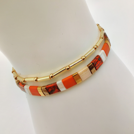 Bijuterii Dama - Saira - Set 2 bratari margele Miyuki din Japonia, placate cu Aur 24K