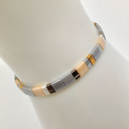 Creatii Proaspete - Saphira - Bratara  margele Miyuki din Japonia, placate cu Aur 24K