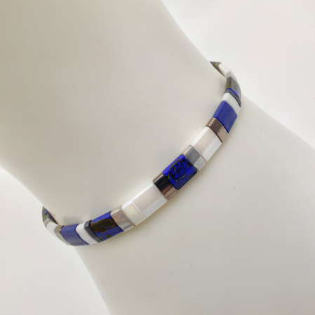 Creatii Proaspete - Saphira - Bratara  margele Miyuki din Japonia, placate cu Aur 24K