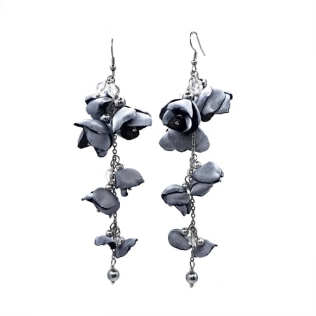 Creatii Proaspete - cercei-lungi-flori-argintii