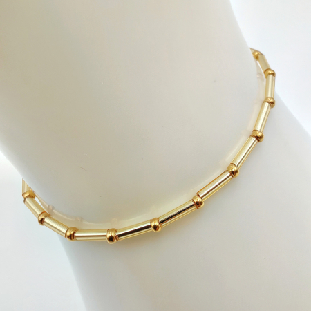 Bratari - Seren - Bratara eleganta foarte subtire din margele Miyuki, auriu, elastica, 2 mm