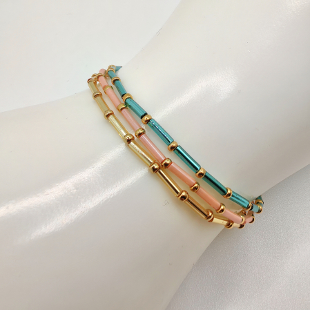 Seren - Set 3 bratari margele Miyuki, placate cu Aur 24K [1]