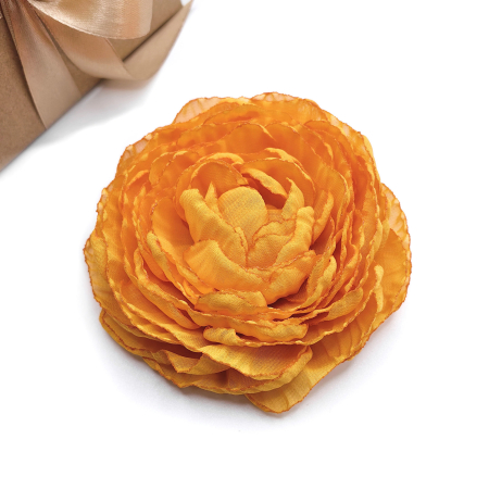 Brose - brosa-floare-bujor-voal-rosu-portocaliu