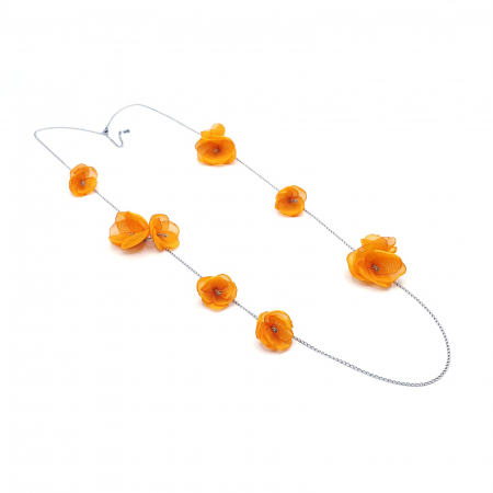 spring-bloom-colier-bratara-flori-portocalii-inox [1]