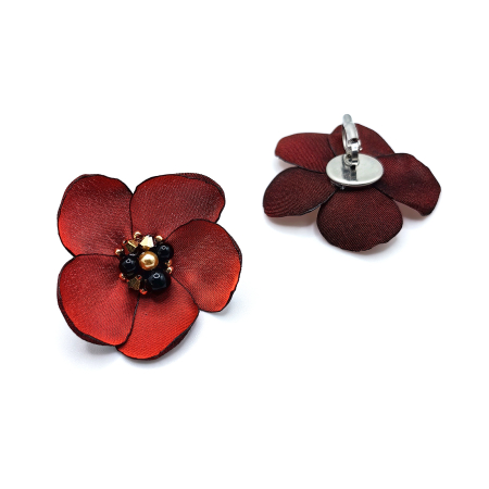 cercei-floare-matase-rosie [2]