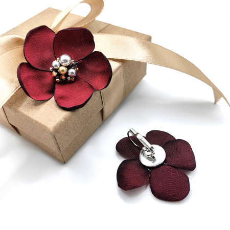 cercei-flori-matase-perle-cristale-rosu-visiniu [1]
