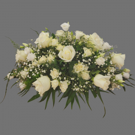 ARANJAMENTE FUNERARE - Aranjament funerar cu trandafiri albi