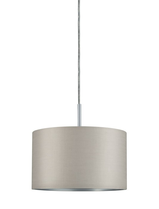 Abajur DecoSystems Tessa max 50W gri deschis, textil [3]