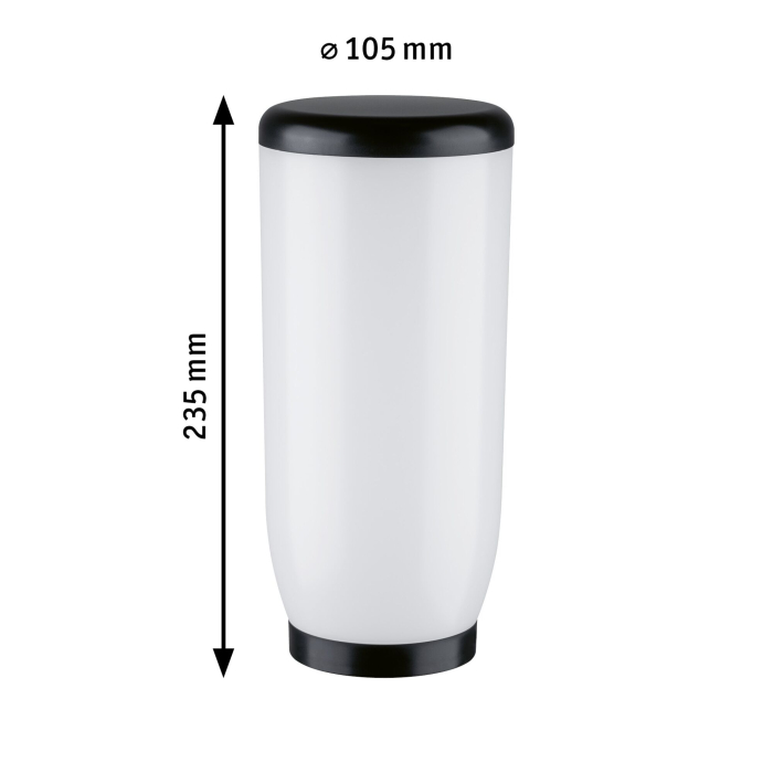 Abajur ModuShine Velurio, IP44, cilindru, antracit, alb [3]