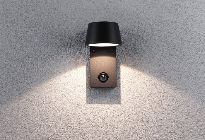 Aplică de exterior Capea 230V 5W negru IP44, cu senzor de mișcare [3]