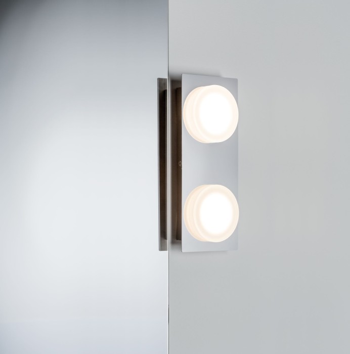 Aplică de baie Doradus IP23 LED 2x4,7W crom 230V metal/plastic [5]