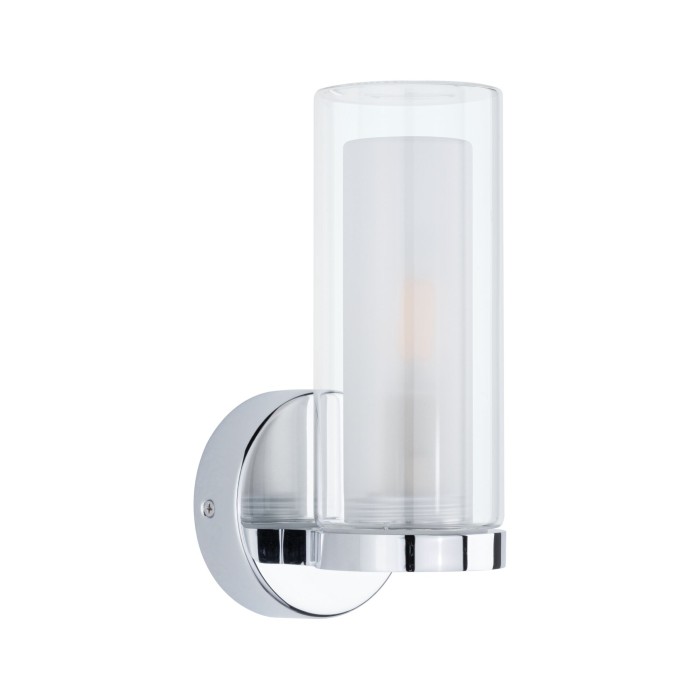 Aplică de baie Luena, IP44, E14, 230V, max. 20W, crom-sticlă [2]