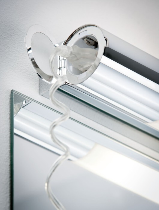 Aplică de baie Orgon IP44 LED 10,5W 700mm crom/alb 230V metal/acril, cu priză [2]