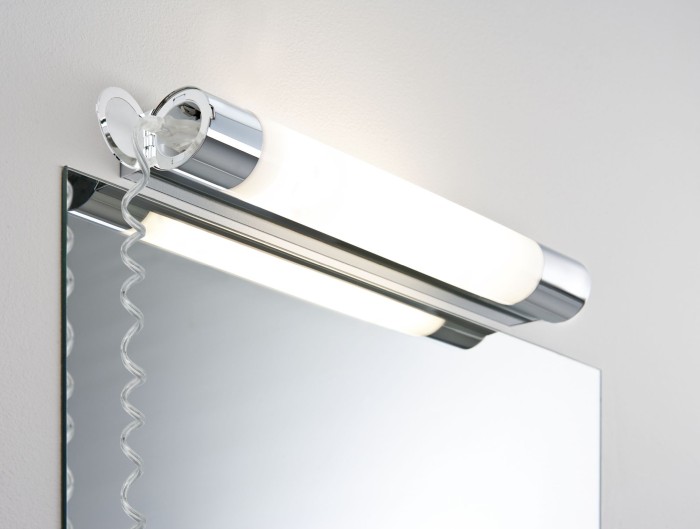 Aplică de baie Orgon IP44 LED 10,5W 700mm crom/alb 230V metal/acril, cu priză [4]