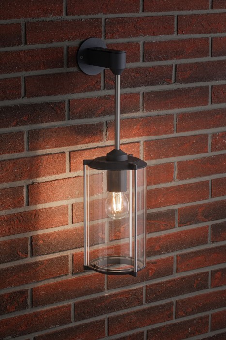 Aplică de exterior 230V IP44 E27 sticlă clară/gri, fără bec [5]