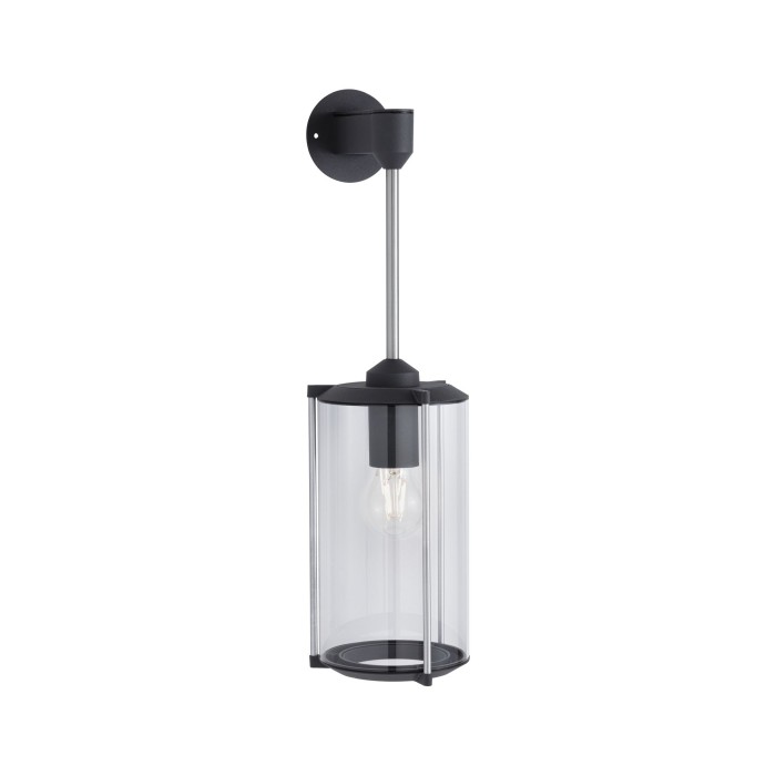 Aplică de exterior 230V IP44 E27 sticlă clară/gri, fără bec [2]