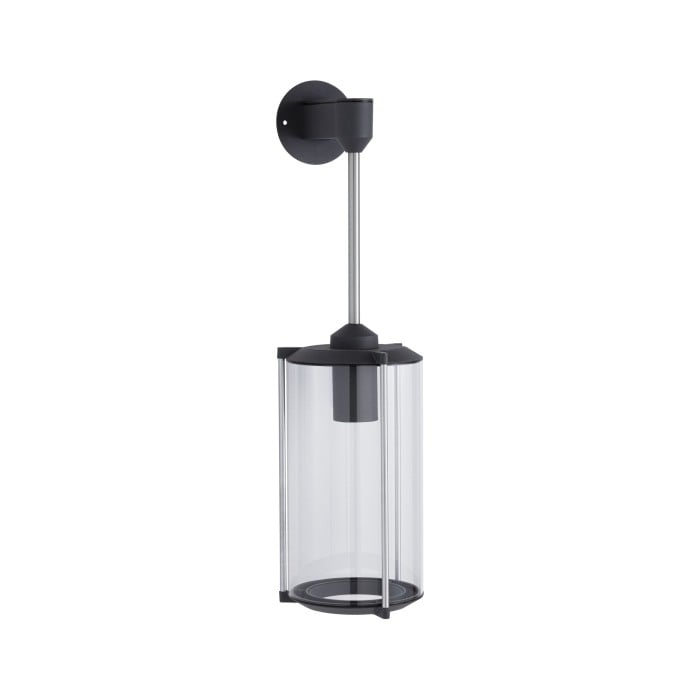 Aplică de exterior 230V IP44 E27 sticlă clară/gri, fără bec [1]